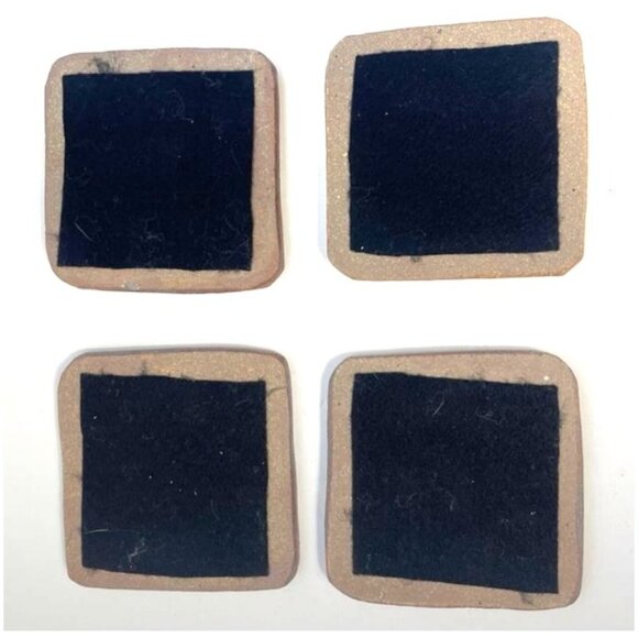 Handmade Sandstone Coasters With Llama & Mountain Design Set Of 4 Felt-Backed - Picture 4 of 9